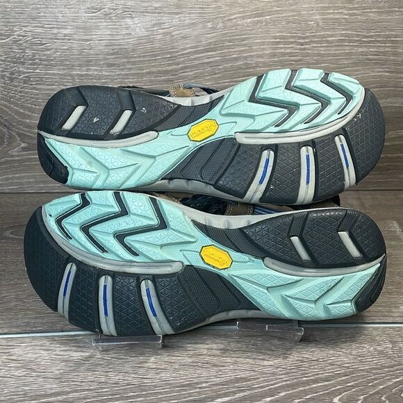 Merrell Cambrian Oyster Pull Women’s Sz 7 Leather Mesh Outdoor Vibram Sandals - Picture 8 of 12
